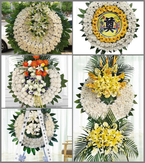 山东青岛平度市李园街道小庄子村花圈速递